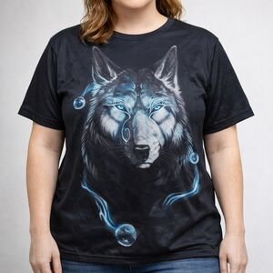 DEVIN DU Wolf Graphic Tee 🐺 | Size Large | Unisex Streetwear | Festival Goth